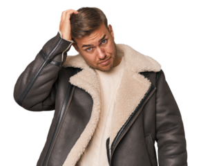 Young caucasian man being shocked, she has remembered important meeting.