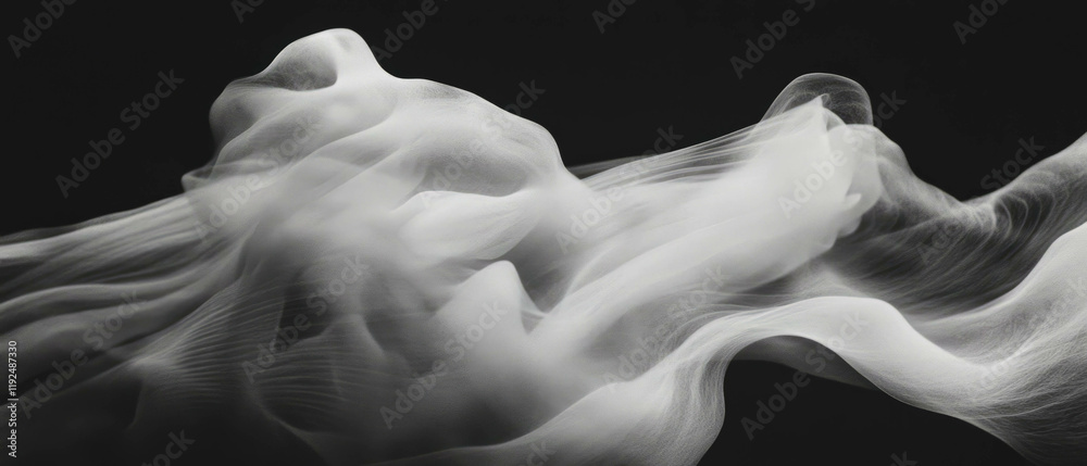 Poster Swirling patterns of smoke and fog create a mystical and abstract atmosphere