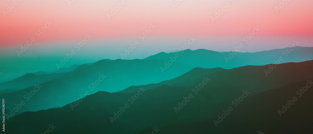 Aufkleber Soft gradient landscape with calming neutral color transitions in a serene setting