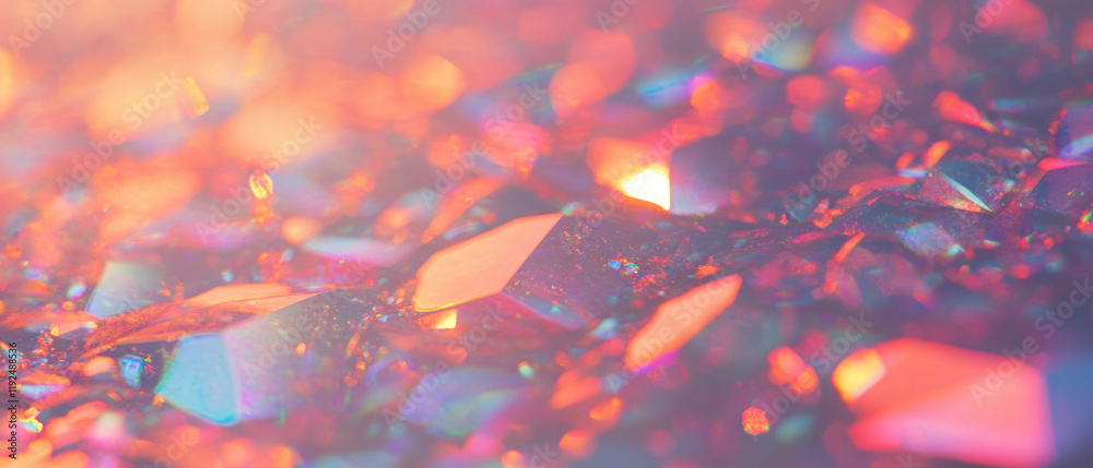 Aufkleber Sparkling crystals create a dazzling display of light and color
