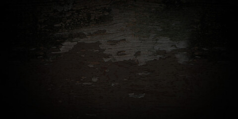 Dark and cracked wood plank background. Natural wood grain texture. Vintage style with copy space