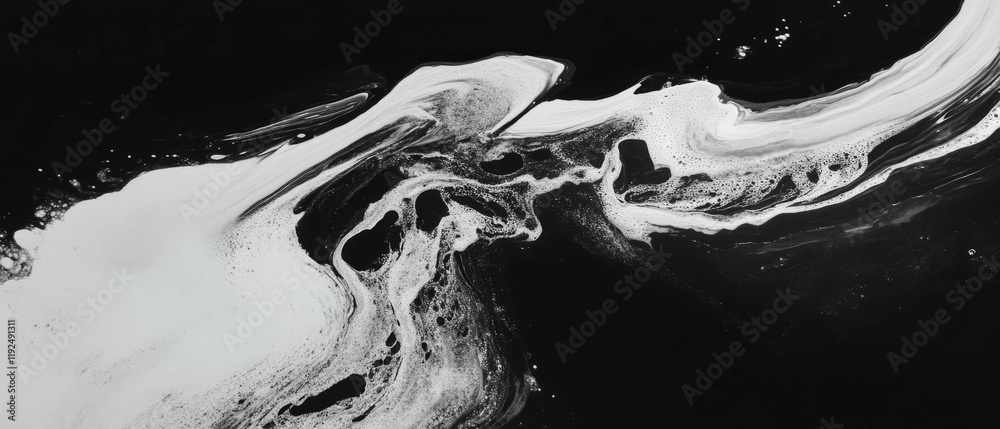 Poster flowing energy captured in swirling lines and dynamic curves of motion