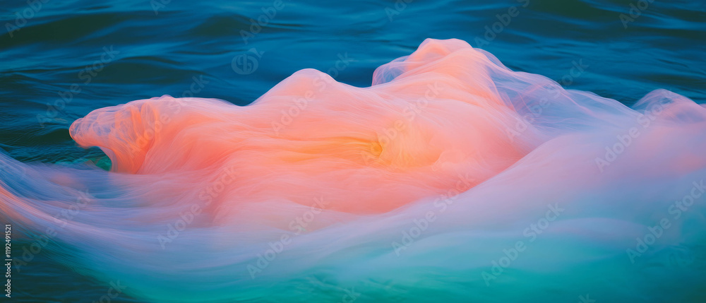 Poster Colors blend seamlessly, creating swirling patterns that evoke a sense of fluid motion and chaos