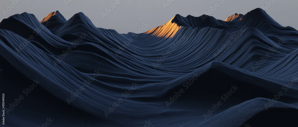 Aufkleber Textured surfaces create a mesmerizing abstract landscape with subtle gradients