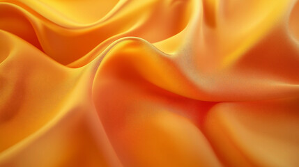 Fototapeta premium Close-up of Yellow Fabric with a Soft Feel, Glowing Fiery Background, Vibrant Orange Hues, and Colorful Visuals. Generative AI