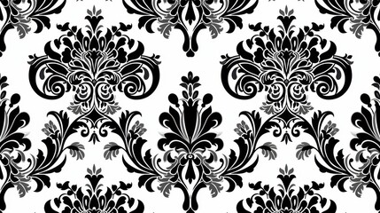 Vector Damask Wallpaper Design: Featuring a Floral Vintage Pattern That's Seamless in the Swatches Palettes