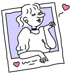 Young woman sending an air kiss