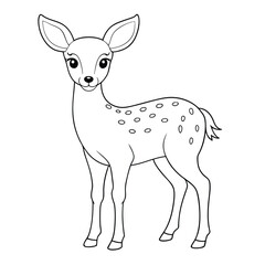 vector design silhouette of a deer little 
