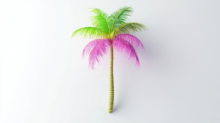 Obraz premium Tropical palm tree branch silhouette on a beach with sun and sea in the background