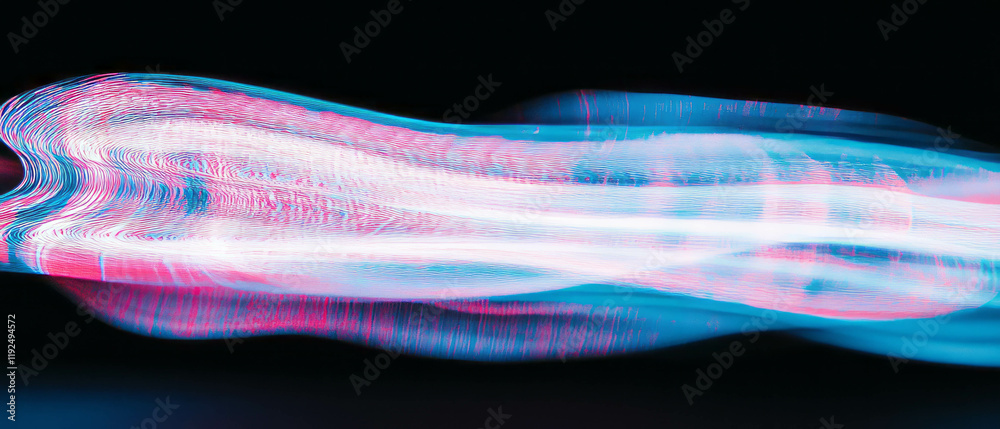 Poster Ethereal wisps of smoke illuminated by soft light create an abstract atmosphere