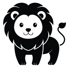 Obraz premium vector design silhouette of a lion 