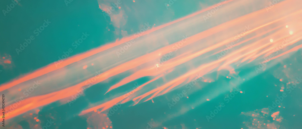 Poster vibrant retro light leaks create colorful streaks against a soft background