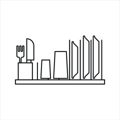 Dish rack icon.