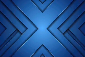 Abstract blue geometric background with overlapping triangular shapes