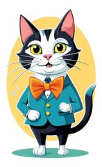 Fototapeta premium cat character comic 