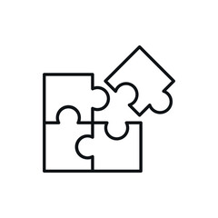 Four puzzles icon.