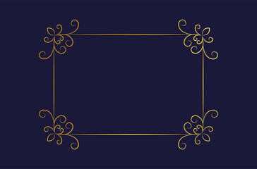 Golden abstract frame.