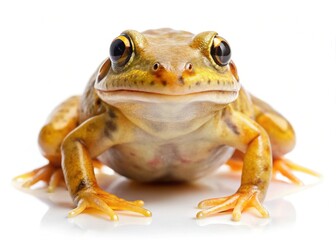 Fototapeta premium African Clawed Frog Portrait: Isolated Xenopus laevis on White Background