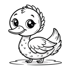 Fototapeta premium cute goose vector design silhouette 