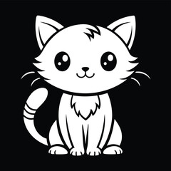 cute vector design of a cat 