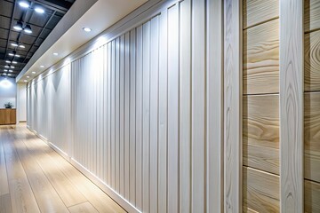 Obraz premium Clean White Wood Panel Background for Product Photography Montage - Perfect for Mockups