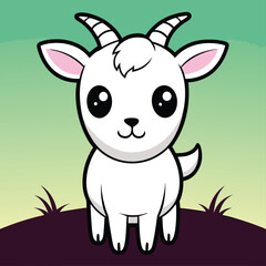 Obraz premium cute vector design of a goat 