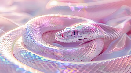 Fototapeta premium white snake