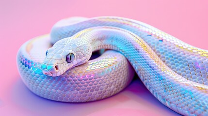 Fototapeta premium white snake