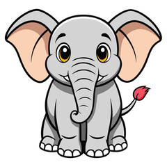 Obraz premium cute vector design of a elephant 
