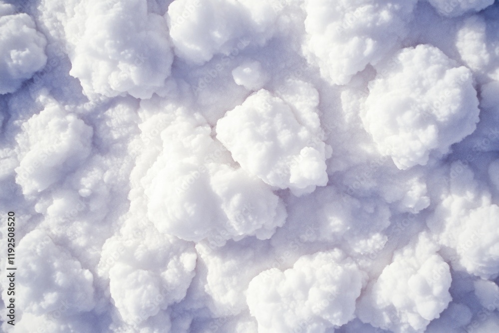 Poster a close-up shot of a pile of snow with detailed texture and small imperfections