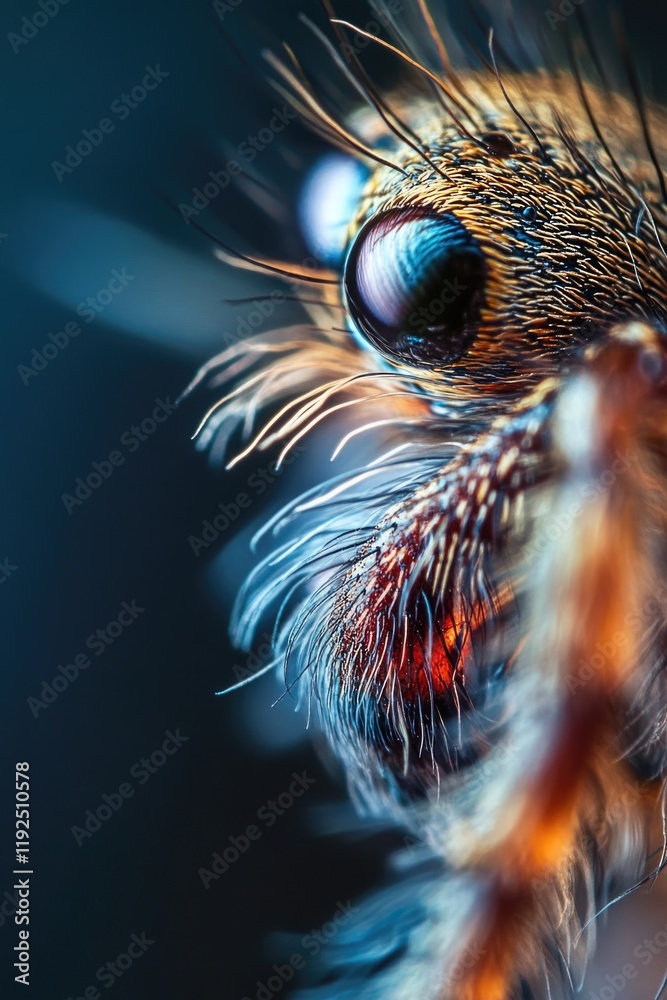 Aufkleber a detailed view of a spider's eyes, with intricate features and patterns