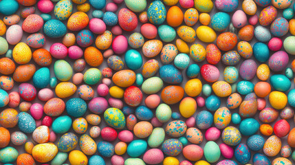 Colorful Easter Eggs Pattern Design