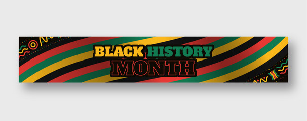 Black History Month web banner template, African American history celebration, February awareness celebration banner, with geometric pattern, Juneteenth Independence Day