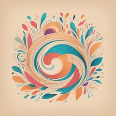 thick strokes with multicolored chalk on light beige paper, isolated and separate object