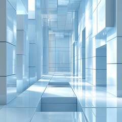 Obraz premium 3D Simple Business Digital Background with Clean Design, Generative AI