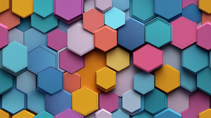 Colorful Hexagon Pattern Background