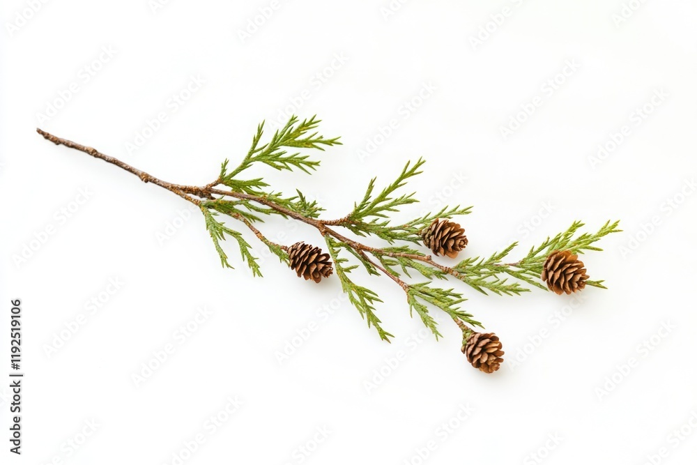 Poster a branch of a tree with pine cones attached, great for representing nature and the outdoors