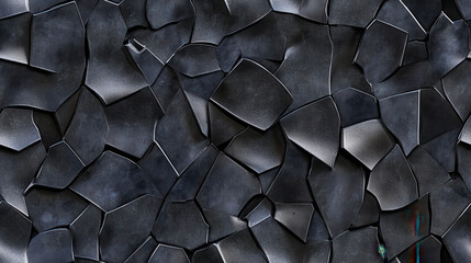 Dark Geometric Cracked Stone Texture Background