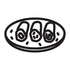 Obraz premium spring rolls Line Icon