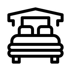 Accessible Hotel Room line icon