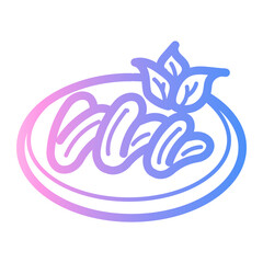 banana Line Gradient Icon