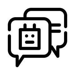 chatbot line icon