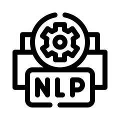 Obraz premium Natural Language Processing line icon