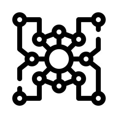 Fototapeta premium neural network line icon