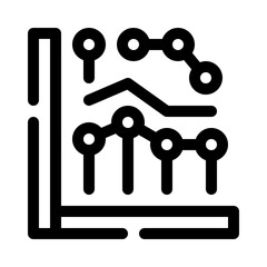 Predictive Analytics Graph line icon