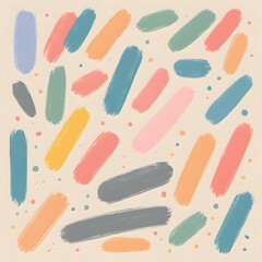 thick strokes with multicolored chalk on light beige paper, isolated and separate object