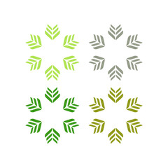 BOTANICAL BIO ECO NATURAL PRODUCT SIGN SYMBOL LOGO VECTOR ISOLATED ON WHITE