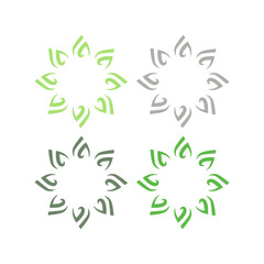 BOTANICAL BIO ECO NATURAL PRODUCT SIGN SYMBOL LOGO VECTOR ISOLATED ON WHITE