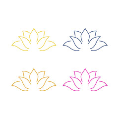 Obraz premium Wellness Spa Ayurvedic Massage Resort Sign Symbol Logo VECTOR