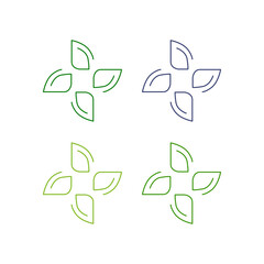 BOTANICAL BIO ECO NATURAL PRODUCT SIGN SYMBOL LOGO VECTOR ISOLATED ON WHITE